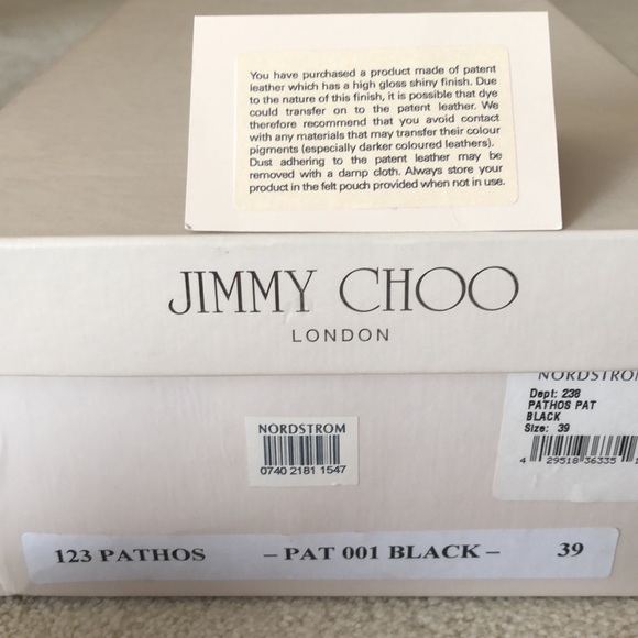 Jimmy Choo size 39 black patent Pathos platform wedge sandal - Picture 5 of 5